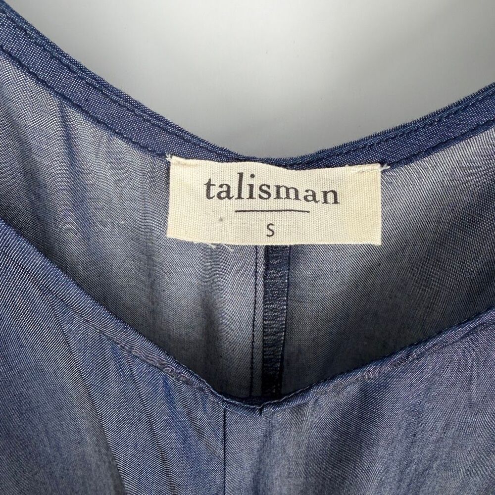 Talisman Temple Floral V-Neck Sleeveless Wide Leg Jumpsuit Sz S - Picture 6 of 9